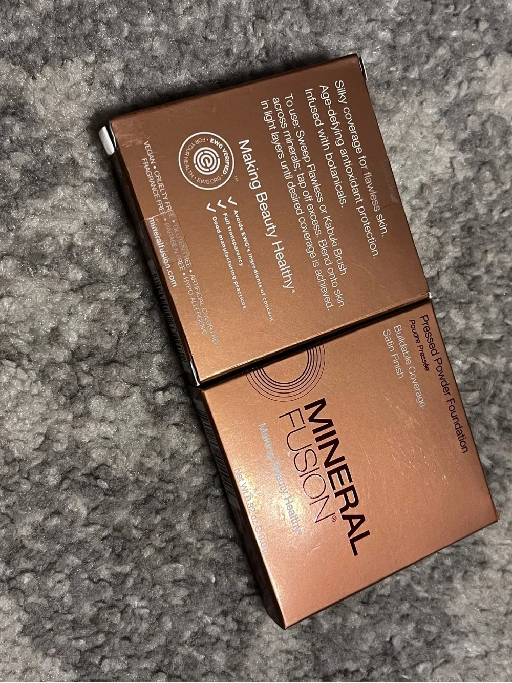2x MINERAL FUSION PRESSED POWDER FOUNDATION WARM 2 BUFF FULL SIZE!